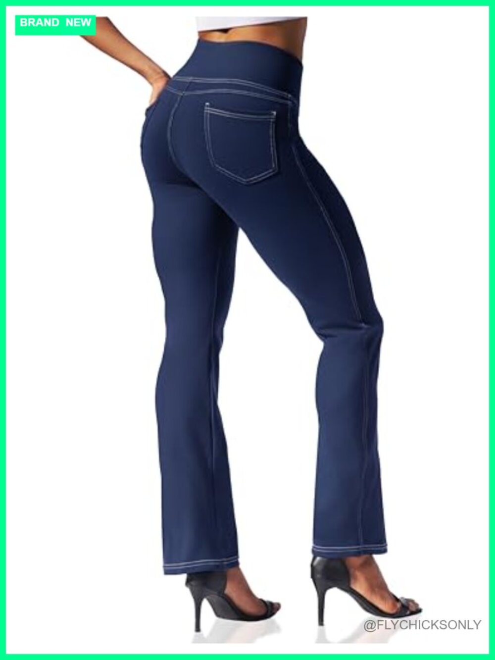 Women's Bootcut Flare Yoga Pants with 4 Pockets High Waist Tummy Control
